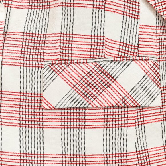 Veronica Beard Rosa Red & White Plaid Ruffle-Sleeve Vest - Picture 7 of 11